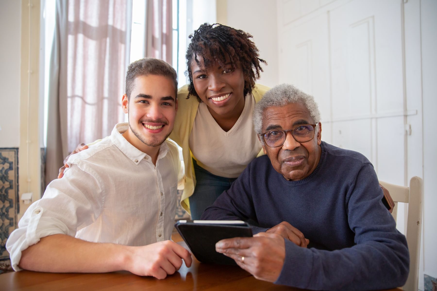 Caregiver with seniors